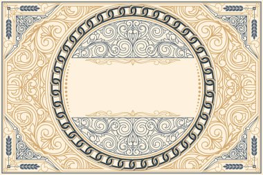 Dekoratif dekoratif retro tasarım kartı