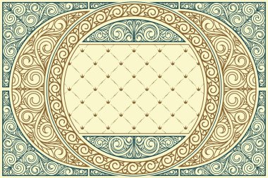 Dekoratif dekoratif retro tasarım kartı