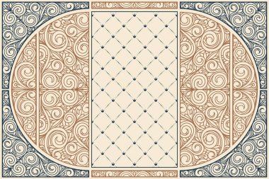 Dekoratif dekoratif retro tasarım kartı