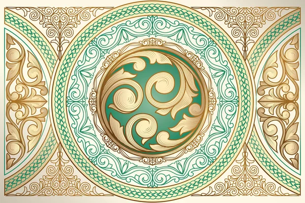 Altın süslü dekoratif vintage tasarımı