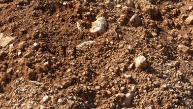 Kırmızı toprak toprak arka plan, mars sorunsuz doğal arka plan üstten görünüm