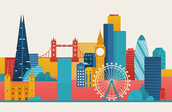 Londres ilustración de la ciudad . — Vector de stock