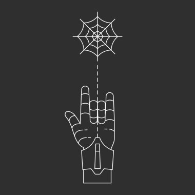 Rock and roll vektör simgesi.