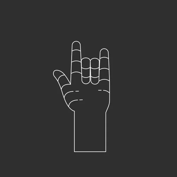 Rock and roll vector pictogram. — Stockvector