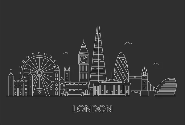 Ciudad de Londres skyline . — Archivo Imágenes Vectoriales