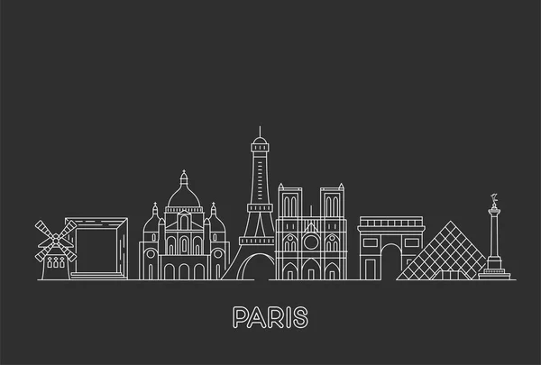 Skyline vectoriel Paris . — Image vectorielle