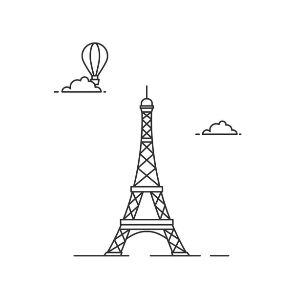 Ilustración de la torre Eiffel — Vector de stock