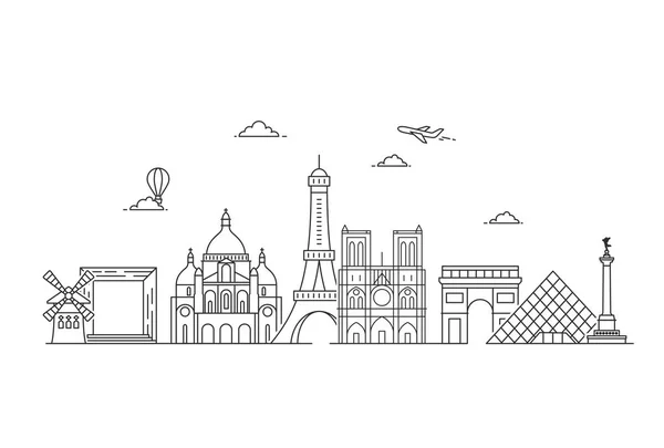 Paris vector skyline. — Stock Vector