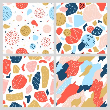 Renkli geometrik desenler koleksiyonu.