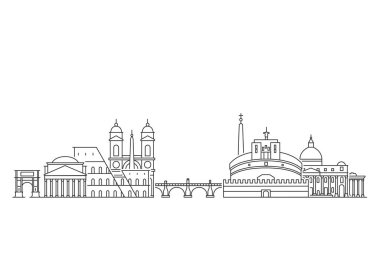 Roma manzarası, İtalya