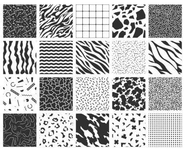 Retro memphis kalıpları koleksiyonu.