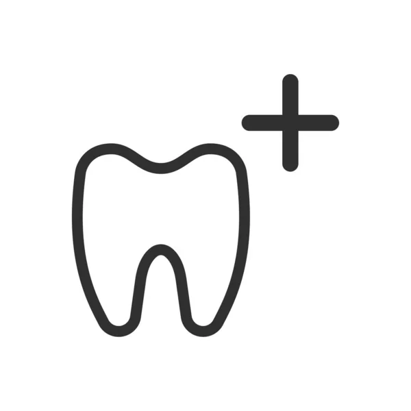 Icono de línea de dientes. — Vector de stock