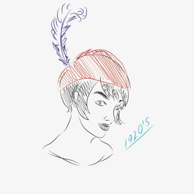 1920 'lerden kalma bir kızın portresi.