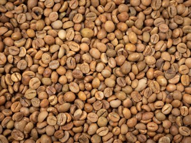 Afrika 'dan pişmemiş çiğ kahve çekirdeği. 