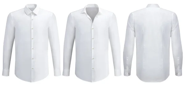 Белая Классическая Рубашка Мужская Рубашка Женская Рубашка Офис Стиль Фотография — стоковое фото