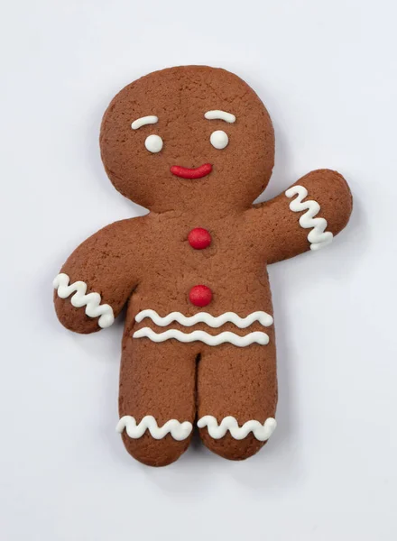 Gingerbread Clássico Biscoito Homens Herói Isolado — Fotografia de Stock