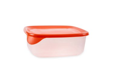 Beyaz arka plan üzerinde izole Gıda için renk plastik kutu