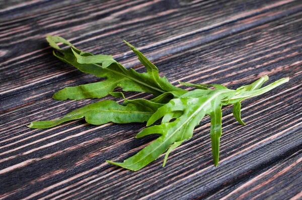 Fresh Green Arugula Organic Food Leaves Close — Stock Photo, Image