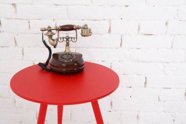 Eski retro telefonu, iç. Vintage tarzı