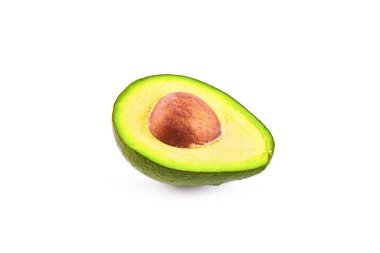 Beyaz izole olgun taze avokado. Sağlık Gıda. Taze meyve