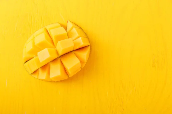 Zralé Čerstvé Mango Zblízka Složky Potravin Koncepce Zdravotnictví — Stock fotografie