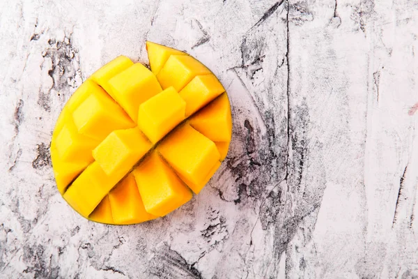 Zralé Čerstvé Mango Zblízka Složky Potravin Koncepce Zdravotnictví — Stock fotografie