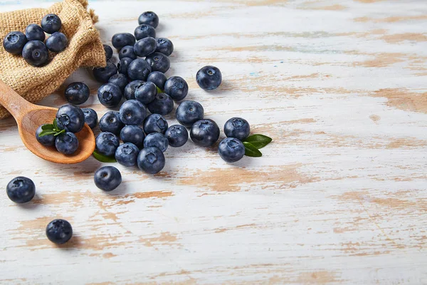 Fresh Ripe Blueberry Close Food Ingredients Nature Background — Stock Photo, Image