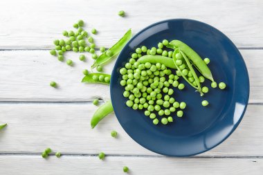 Taze yeşil bezelye kapatın. Gıda katkı maddeleri. Doğa arka plan