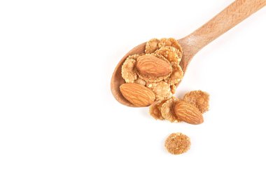 Beyaz arka plan üzerinde izole çok tahıl gevreği. Sağlık Gıda