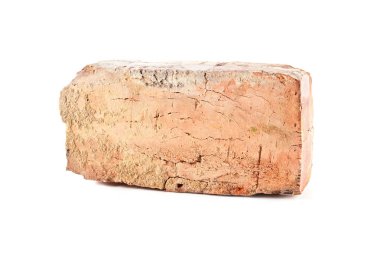 Beyaz arka plan üzerinde izole eski tuğla. Endüstriyel kavramı