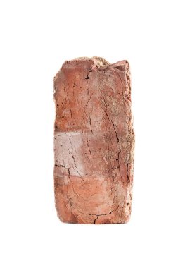 Beyaz arka plan üzerinde izole eski tuğla. Endüstriyel kavramı