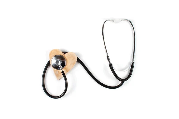 Stetoskop Tıbbi Kapatmak Kadar Izole Üzerinde Beyaz Arka Plan — Stok fotoğraf