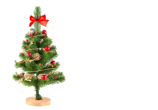 Albero Natale Con Palline Colorate Scatole Regalo Felice Anno Nuovo — Foto Stock