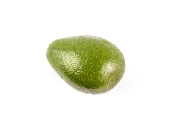 Green Fresh Ripe Avocado Isolated White Background — Stock Photo, Image