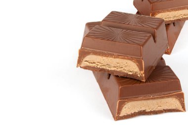 izole üzerine beyaz çikolata şeker