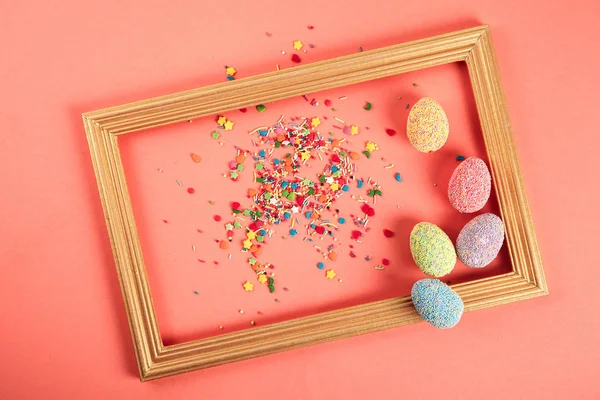 다채로운 계란 프레임 — 스톡 사진