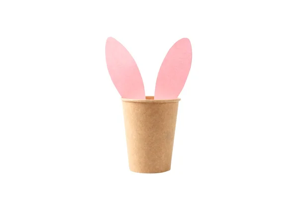 Creative kanin med disponibel Cup — Stockfoto