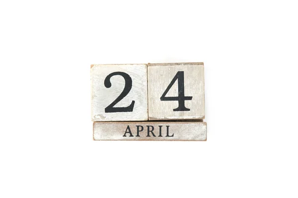Kalendarz sześcienny z datą 24 kwietnia — Zdjęcie stockowe
