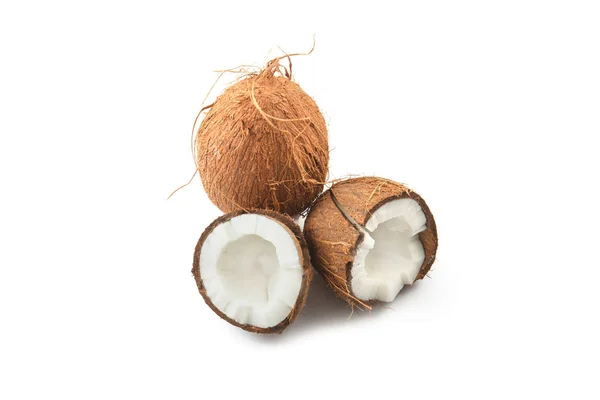 Coco fresco sobre fondo blanco — Foto de Stock