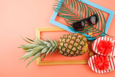 Ananas ile yaz arka plan