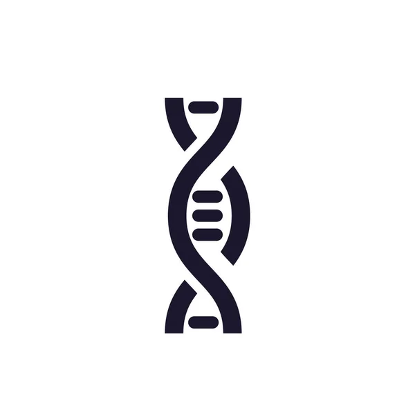 Icono de ADN en blanco — Vector de stock