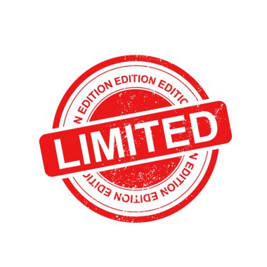 sınırlı sayıda yuvarlak kırmızı grunge damgası