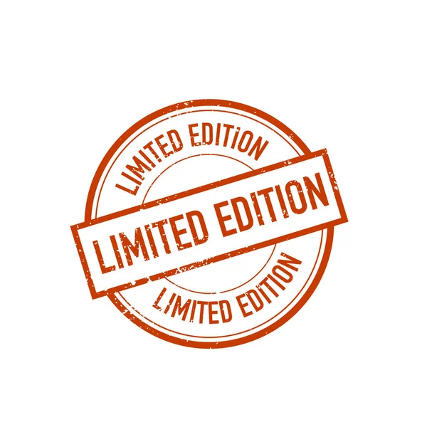 Limitierte Auflage runde rote Grunge-Briefmarke — Stockvektor