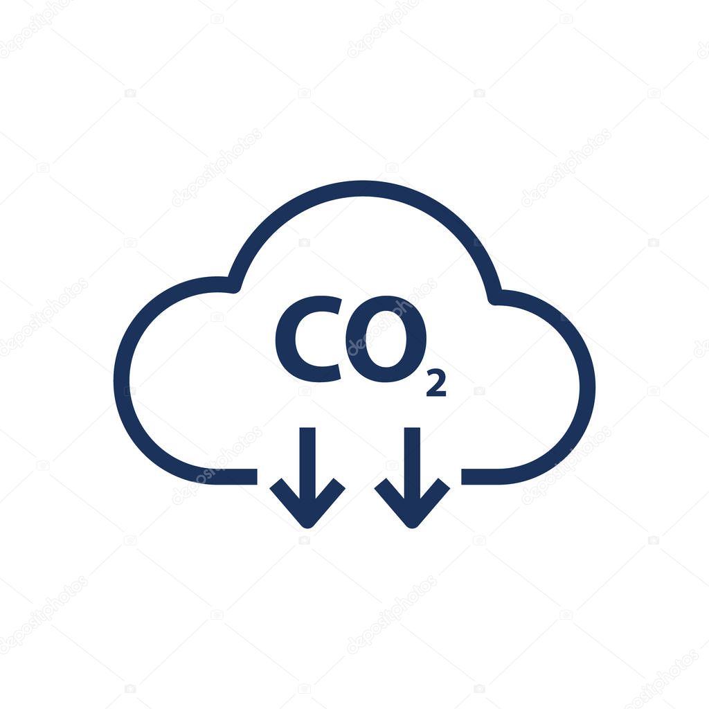 co2 emissions vector icon