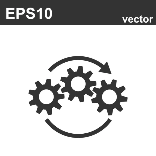 Gears wheel with arrows — Stock Vector