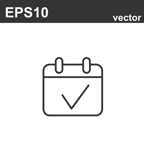 Ícone de verificação de calendário — Vetor de Stock