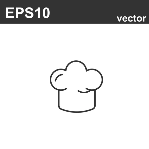 シェフハットラインアイコン、アウトラインベクトル記号. — ストックベクタ