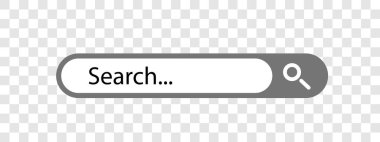 UI için arama barı. Şeffaf arkaplanda vektör
