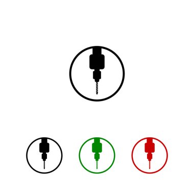 Beyaz arkaplanda değirmen makinesi vektör simgesi