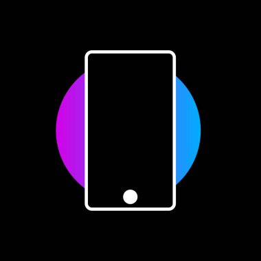 Akıllı telefon boş ekran, telefon modeli. Bilgi grafikleri veya sunum UI tasarım arayüzü için şablon.